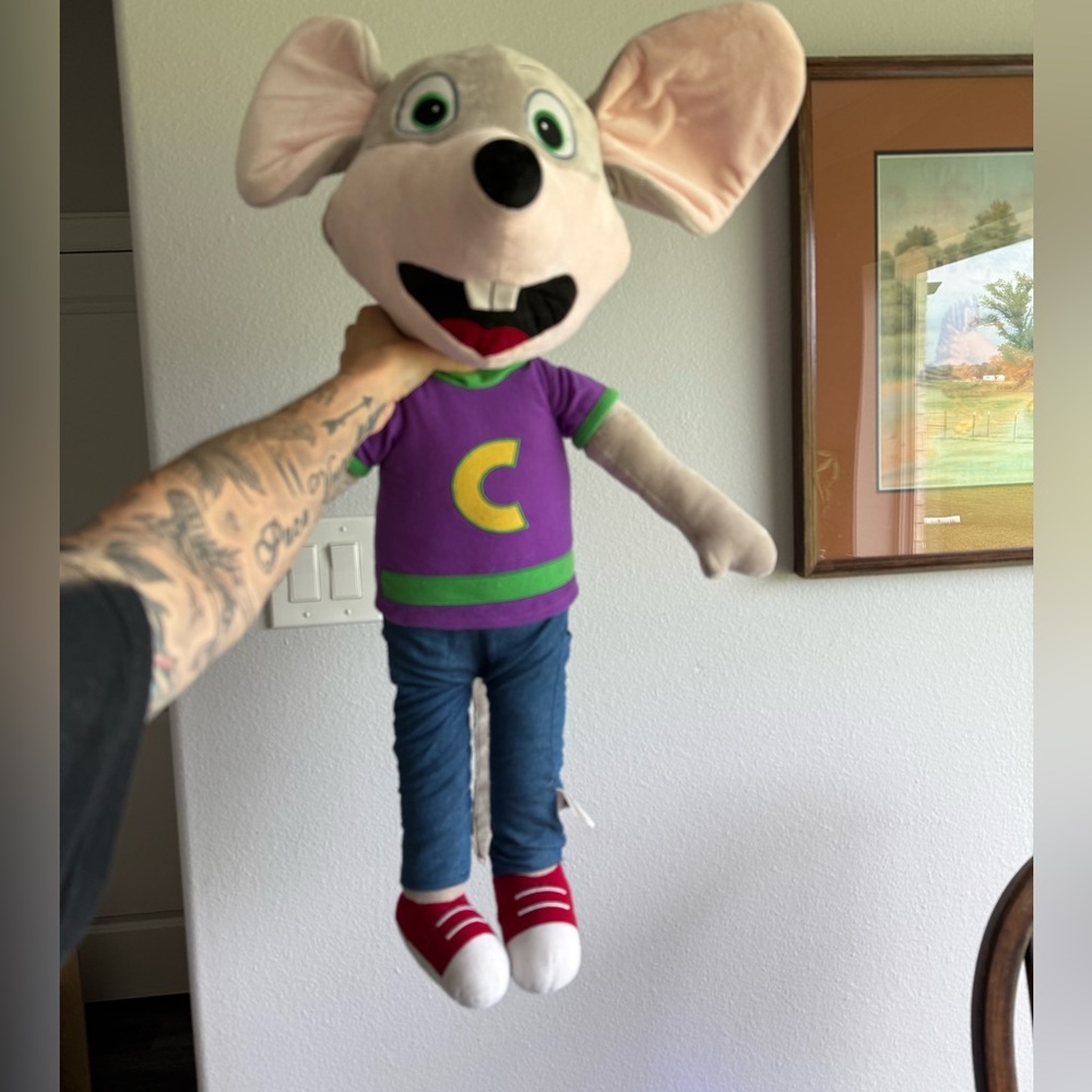 Large Chuck E Cheese Plush